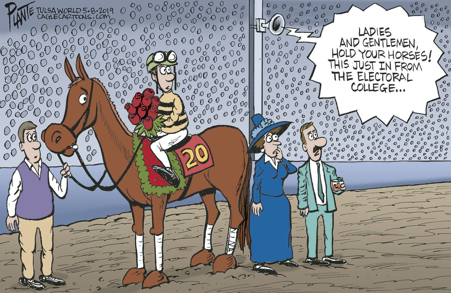 Bruce Plante Cartoon: Trump and the Kentucky Derby